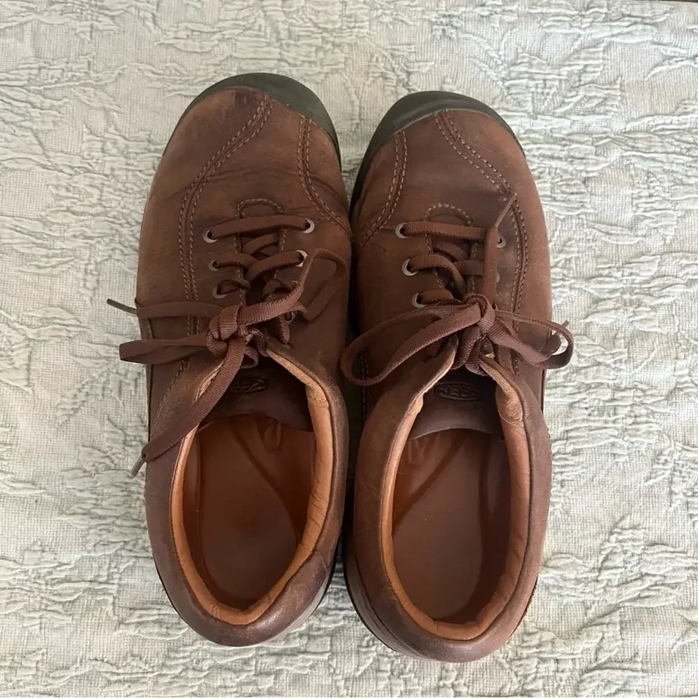 Keen Women’s Presidio 2 Leather Low Top Sneaker Size 9.5 Casual Comfort Brown
